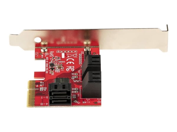 Startech SATA PCIe Card, 6 Port PCIe SATA Expansion card, 6Gbps SATA Card, Low/Full Profile, Stacked SATA Connectors, ASM1166 Non-Raid SATA Control...