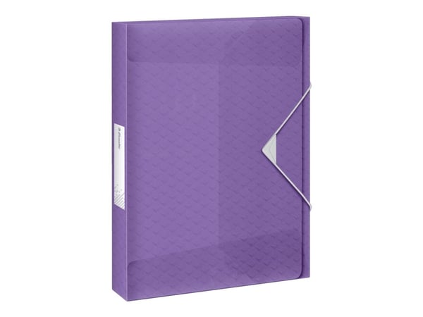 Esselte Colour'Breeze Extra Capacity - Boksfil - bokryggbredde: 40 mm - for A4 (210 x 297 mm) - kapasitet: 350 ark - translucent lavendel