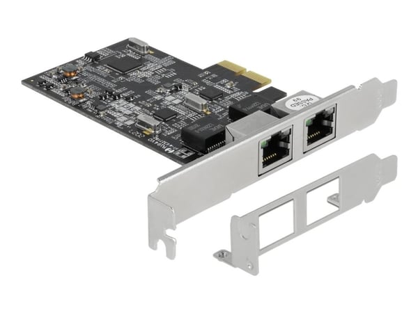 Delock - Nettverksadapter - PCIe 2.1 x2 lav profil - 2.5GBase-T x 2