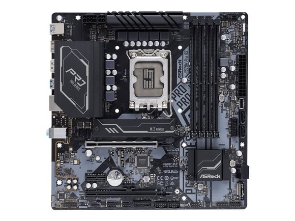 ASRock H670M Pro RS - Emolevy - micro-ATX - LGA1700-asennuspaikka - H670-piirisarja - USB-C Gen1, USB 3.2 Gen 1, USB 3.2 Gen 2 - Gigabit LAN - sisä...