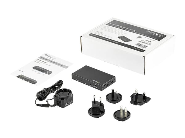 Startech HDMI Splitter - 2-Port - 4K 60Hz - HDMI Splitter 1 In 2 Out - 2 Way HDMI Splitter - HDMI Port Splitter (ST122HD202) - Video/lyd-splitter -...
