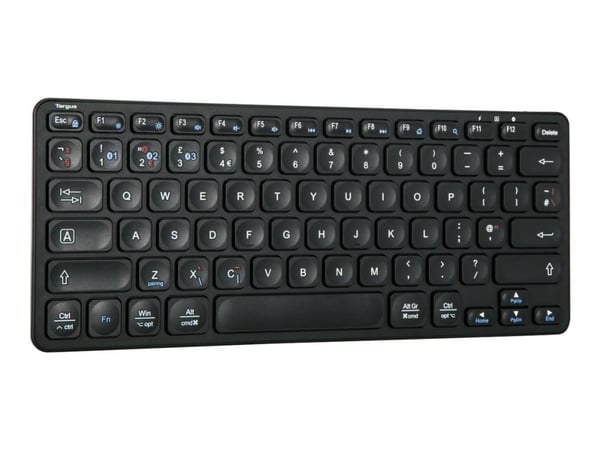 Targus - Tastatur - kompakt, multienhet, antimikrobiell - trådløs - Bluetooth 5.1 - QWERTY - Storbritannia - svart - B2B