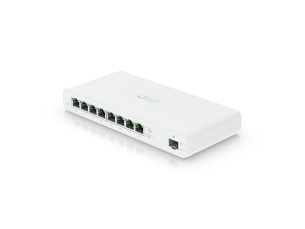 Ubiquiti UISP - Switch - 8 x 10/100/1000 (PoE) + 1 x Gigabit SFP - stasjonær - PoE (110 W)