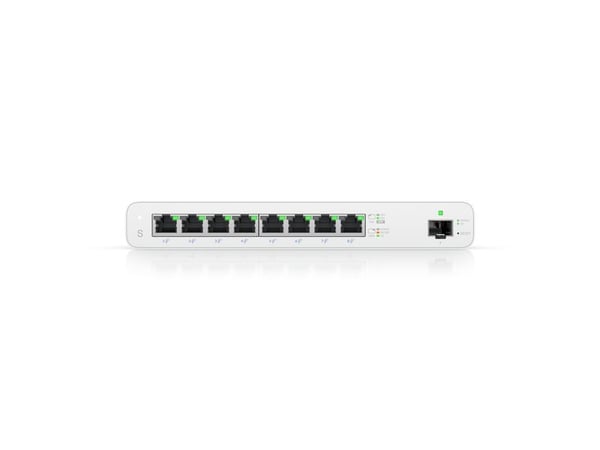 Ubiquiti UISP - Switch - 8 x 10/100/1000 (PoE) + 1 x Gigabit SFP - stasjonær - PoE (110 W)