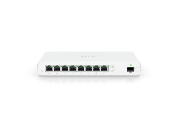 Ubiquiti UISP - Switch - 8 x 10/100/1000 (PoE) + 1 x Gigabit SFP - stasjonær - PoE (110 W)