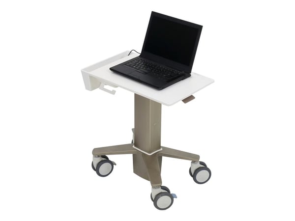 Ergotron CareFit - Vagn - Smal - för notebook - aluminium, kvalitetsplast, zinkpläterat stål - vit, varmt grå - skärmstorlek: upp till 17,3 tum