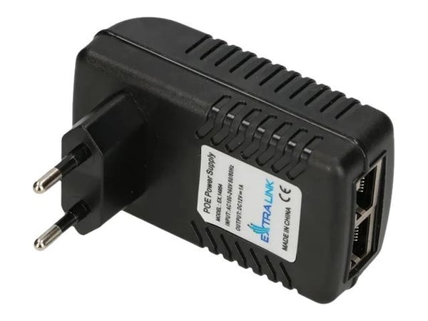 Extralink POE-12-12W - Strøminjektor - AC 100-240 V - 12 watt - utgangskontakter: 1
