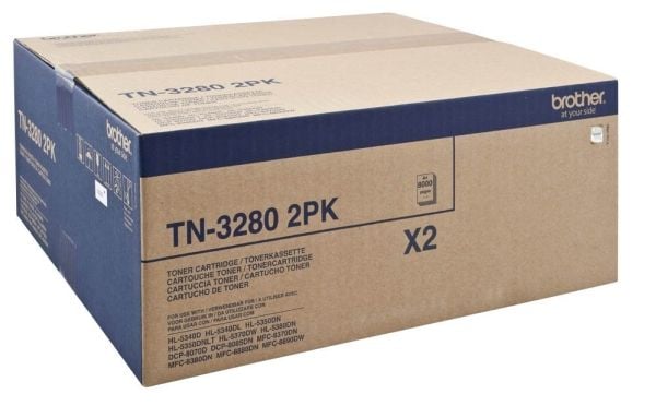 Brother TN3280TWIN, 8000 sivua, Musta, 2 kpl