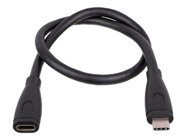 Akyga AK-USB-32 - USB-forlængerkabel - USB-C (han) til USB-C (hun) - USB 3.2 Gen 2 - 20 V - 5 A - 30 cm - 4K-tuki - lajittelu - lajittelu