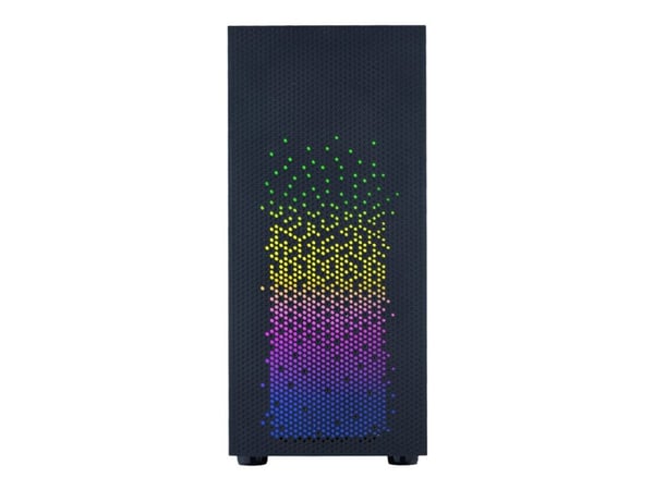 AZZA Celesta 340 - Mid tower - ATX - genomskinlig sidopanel (härdat glas) - ingen strömförsörjning (ATX) - svart - USB/ljud