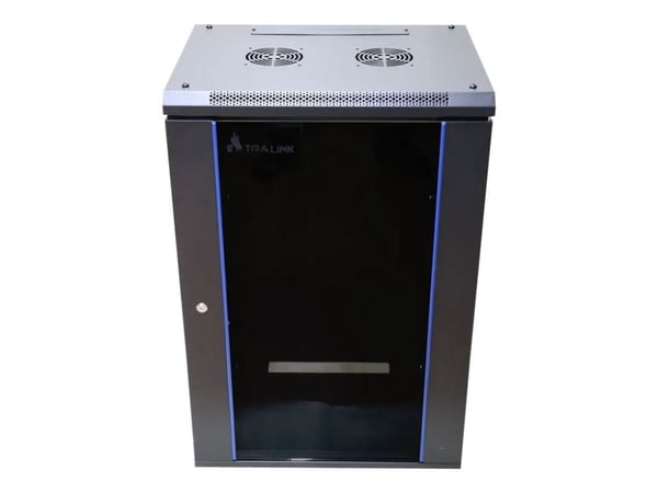 Extralink - Rack skåp - väggmontering - svart - 18U - 19"