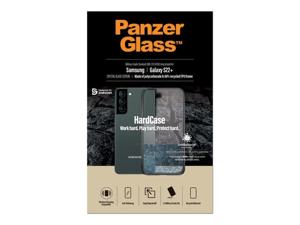 PanzerGlass HardCase - Crystal Black Edition - baksidedeksel for mobiltelefon - termoplast-polyuretan (TPU) - for Samsung Galaxy S22+