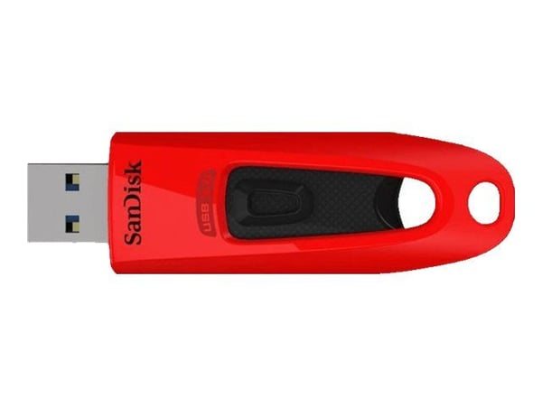 SanDisk Ultra - USB-flashstasjon - 64 GB - USB 3.0 - blå, rød (en pakke 2)