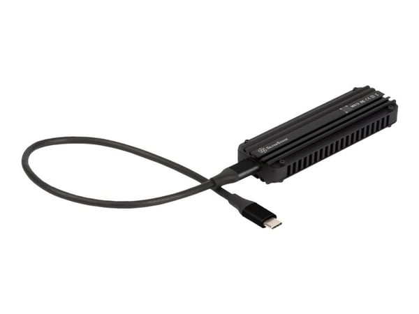 SilverStone MS12 - Förvaringslåda - M.2 - M.2 NVMe Card - USB 3.2 (Gen 2x2) - svart