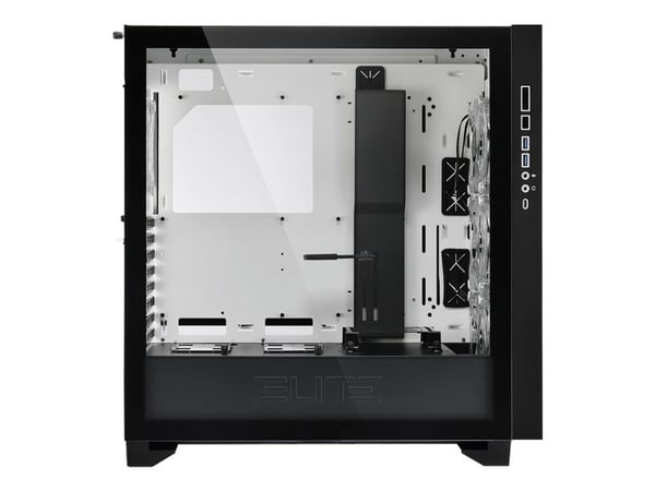 Sharkoon Elite Shark CA300T - - forlenget ATX / SSI EEB - sidepanel med vindu (herdet glass) - ingen strømforsyning - hvit - USB/lyd