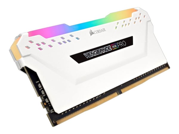 CORSAIR Vengeance RGB PRO - DDR4 - sett - 32 GB: 2 x 16 GB - DIMM 288-pin - 3200 MHz / PC4-25600 - CL16 - 1.35 V - ikke-bufret - ikke-ECC - hvit