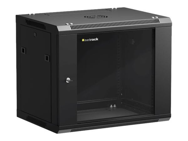 Netrack - Rack skap - veggmonterbar - svart - 9U - 19"