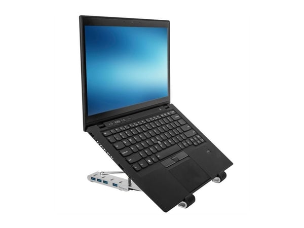 Targus - Notebookstativ - med 4-porters USB-hub - 10" - 15.6" - sølv