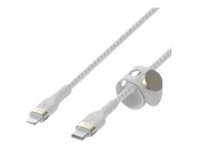 Belkin BoostCharge - Lightning-kabel - USB-C hann til Lightning hann - 3 m - hvit