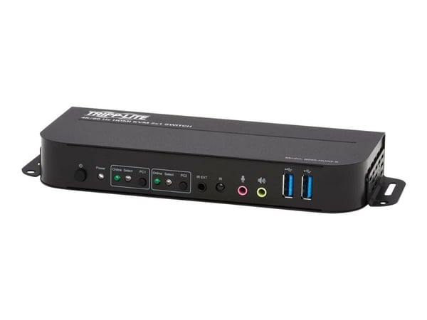 Eaton Tripp Lite series HDMI KVM, 2-Port 4K 60Hz 4:4:4, HDR, HDCP 2.2 Support, IR Remote and USB Cables - Omkopplare för tangentbord/video/mus/ljud...