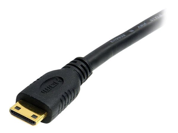 Startech.com 1m høyhastighets HDMI-kabel med Ethernet HDMI til HDMI Mini - Video/lyd/nettverkskabel - HDMI - 30 AWG - HDMI, 19-pinners (M) - Mini-H...