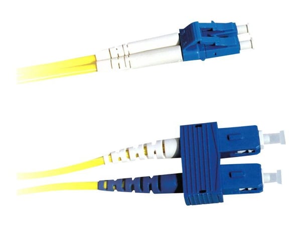 Lanview - Koblingskabel - LC/UPC-enkeltmodus (hann) til SC/UPC-enkeltmodus (hann) - 5 m - 2 mm - fiberoptisk - dupleks - 9 / 125 micron - OS2 - hal...