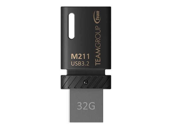 Team M211 - USB-flashstasjon - 32 GB - USB 3.2 Gen 1 / USB-C - svart