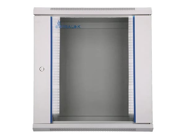 Extralink - Rack skap - 600x450 mm - veggmonterbar - grå - 12U - 19"