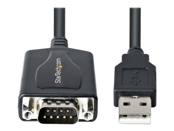 StarTech.com 3ft (1m) USB-sarjakaapeli COM-portin pidikkeellä, DB9 uros RS232 USB-muunnin, USB-sarjasovitin PLC:lle/tulostimelle/skannerille - Prol...