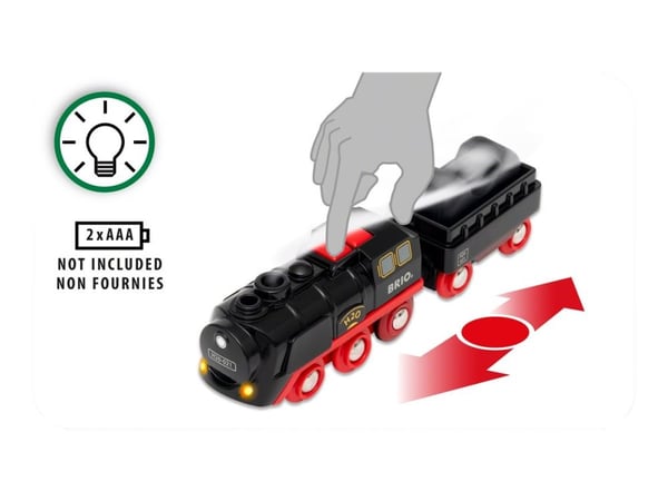 BRIO World 33884 Battery-Operated Steaming Train