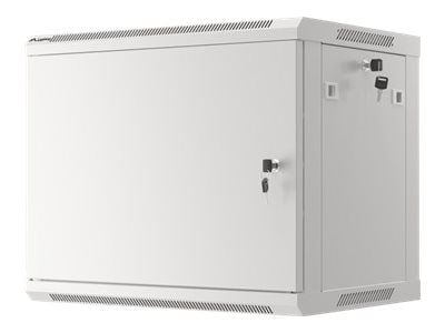 Lanberg WF01 64/66 V2 Series WF01-6409-00S - Skap - veggmonterbar - grå, RAL 7035 - 9U - 19"