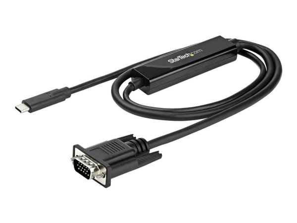 StarTech.com 3ft (1m) USB C - VGA-kaapeli, 1920x1200/1080p USB Type C - VGA-videosovitinkaapeli, Thunderbolt 3 yhteensopiva, kannettava tietokone V...