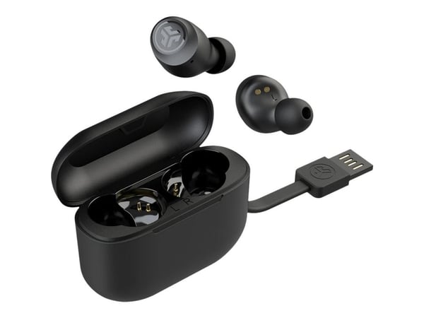 JLab Audio Go Air POP - True wireless-hodetelefoner med mikrofon - i øret - Bluetooth - svart
