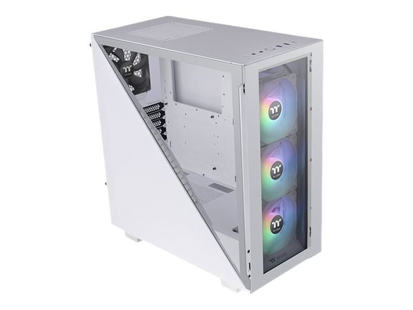 Thermaltake Divider 300 TG Snow - Mid tower - ATX - ingen strømforsyning (PS/2) - hvit - USB/lyd