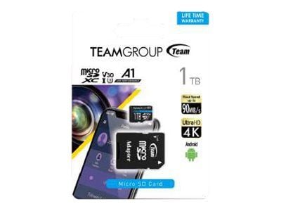Team ELITE A1 - Flashminnekort (SD-adapter inkludert) - 1 TB - A1 / Video Class V30 / UHS-I U3 - microSDXC