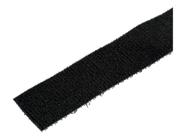 StarTech.com 50ft. Hook and Loop Roll - Cut-to-Size Reusable Cable Ties - Bulk Industrial Wire Fastener Tape - Adjustable Fabric Wraps - Black (HKL...