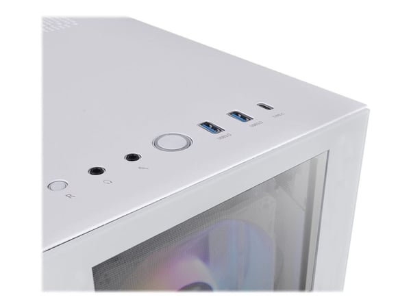 Thermaltake Divider 300 TG Snow - Mid tower - ATX - ingen strømforsyning (PS/2) - hvit - USB/lyd