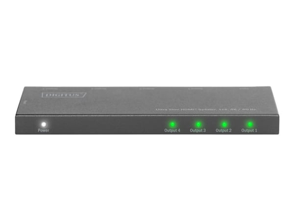 DIGITUS Ultra Slim HDMI Splitter DS-45323 - Video/lyd-splitter - 4 x HDMI - stasjonær