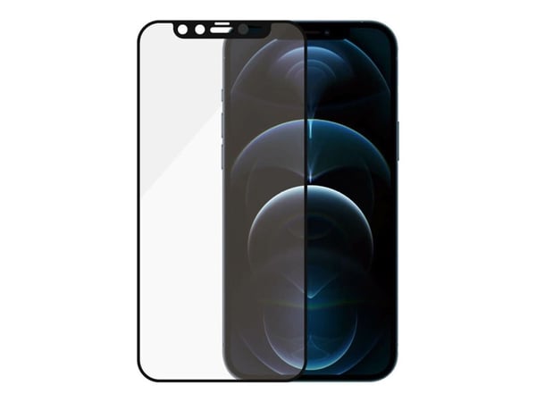 PanzerGlass CamSlider - Skjermbeskyttelse for mobiltelefon - glass - 6.7" - rammefarge svart - for Apple iPhone 12 Pro Max