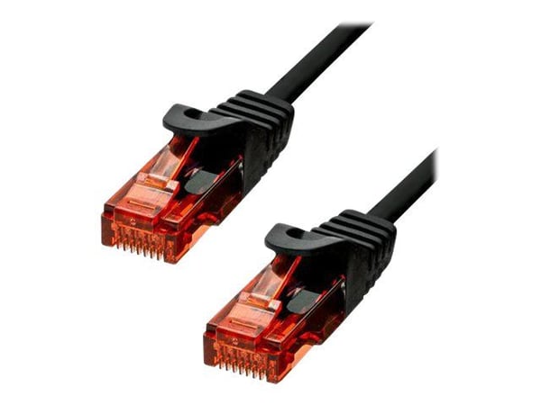 ProXtend - Koblingskabel - RJ-45 (hann) til RJ-45 (hann) - 75 cm - 6 mm - UTP - CAT 6 - halogenfri, uten hindringer, flertrådet - svart