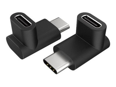 Akasa - USB-sovitin - USB-C (uros) - USB-C (naaras) - USB 3.2 Gen 2 - 5 V - 3 A - musta (2 kpl)