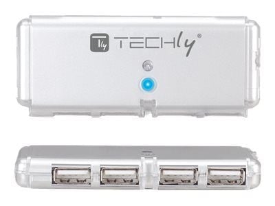 TECHly - Hubb - 4 x USB 2.0 - skrivbordsmodell