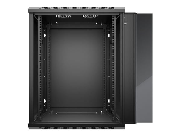 Netrack - Rack - väggmontering - svart - 15U - 19"
