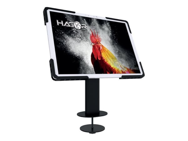 HAGOR HA - Stativ - for nettbrett - svart - skjermstørrelse: 9.7"-12.9" - monteringsgrensesnitt: 75 x 75 mm - skrivebord, malje