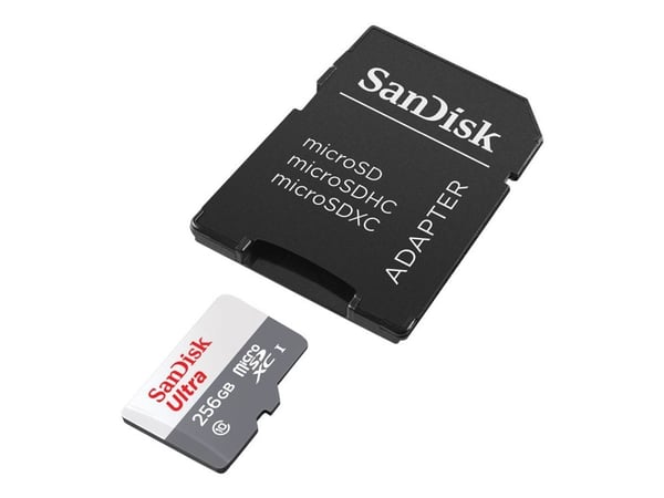 SanDisk Ultra - Flashminnekort (microSDXC til SD-adapter inkludert) - 256 GB - Class 10 - microSDXC UHS-I