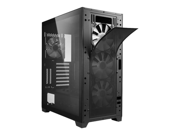 Sharkoon TG7M RGB - Tower - utvidet ATX (E-ATX) - sidepanel med vindu (herdet glass) - ingen strømforsyning - USB/lyd