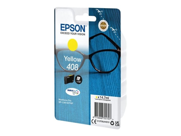 Epson Singlepack Yellow 408 DURABrite Ultra Ink, Perusvärintuotto, Väriainepohjainen muste, 14,7 ml, 1100 sivua, 1 kpl, Kertapakkaus