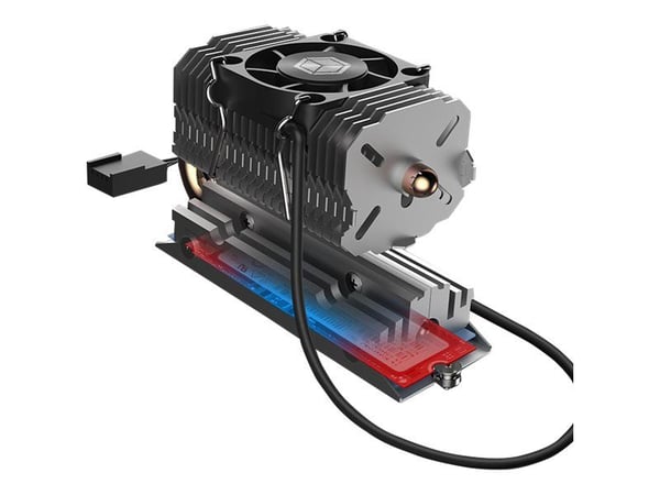 ICY BOX IB-M2HSF-705 - Fast tilstands-stasjonskjøler - M.2 Card - DC 12 V - sølv
