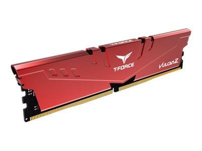 Team Group T-FORCE VULCAN Z TLZRD416G3200HC16F01, 16 GB, 1 x 16 GB, DDR4, 3200 MHz, 288-pin DIMM, Punainen