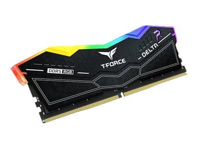 T-Force DELTA RGB - DDR5 - sett - 32 GB: 2 x 16 GB - DIMM 288-pin - 6400 MHz / PC5-51200 - CL40 - 1.35 V - ikke-bufret - on-die ECC - svart